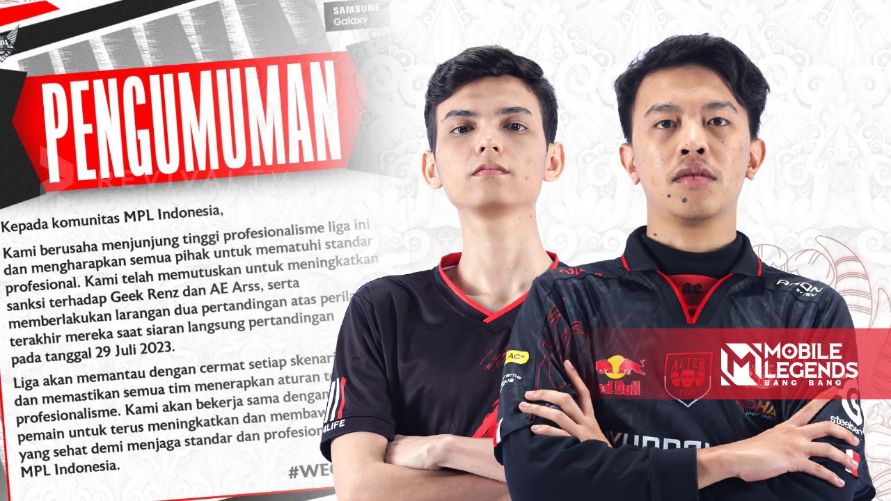 AE Arss dan Geek Renz Resmi di Skors MPL ID Season 12