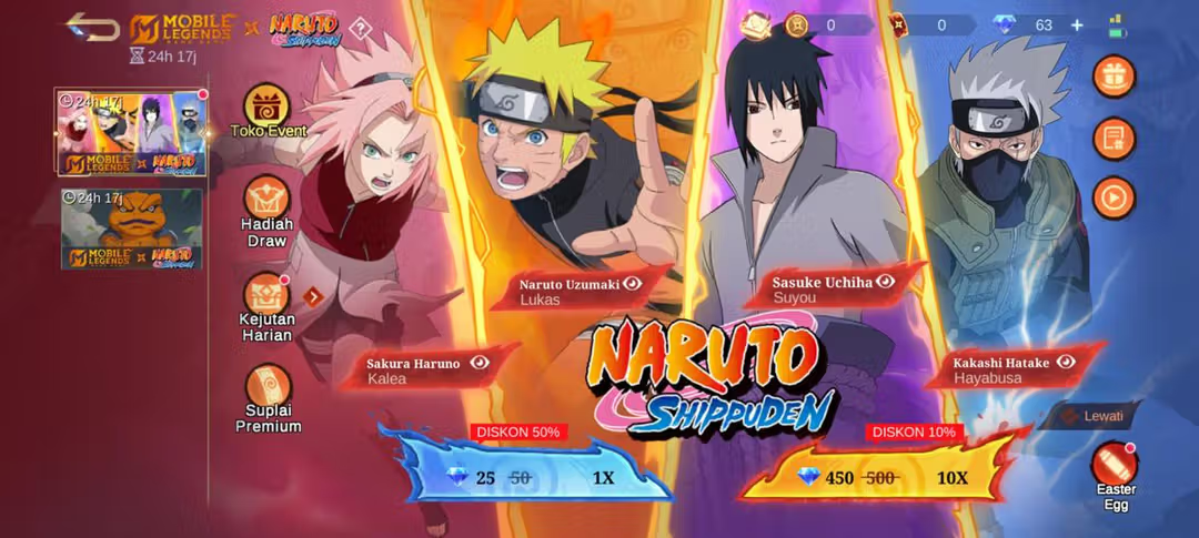 Kolaborasi MLBB x Naruto: Skin Eksklusif dan Event Menarik